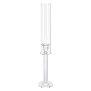 Candelabro con parafiamma in glass trasparente Ø 9 x h 55 cm