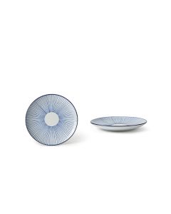 INDACO PIATTO FRUTTA 20 CM RIGHE EVVIVA