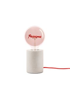 LAMPADA EMOZIONI DA VIVERE PASSIONE BASE CEMENTO BULBO FUMÈ EVVIVA