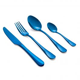 Custodia singola grande 12 posate tavola (es. forchette e coltelli) blu