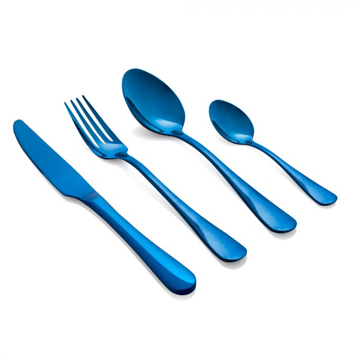 Set 6 forchette con manico blu